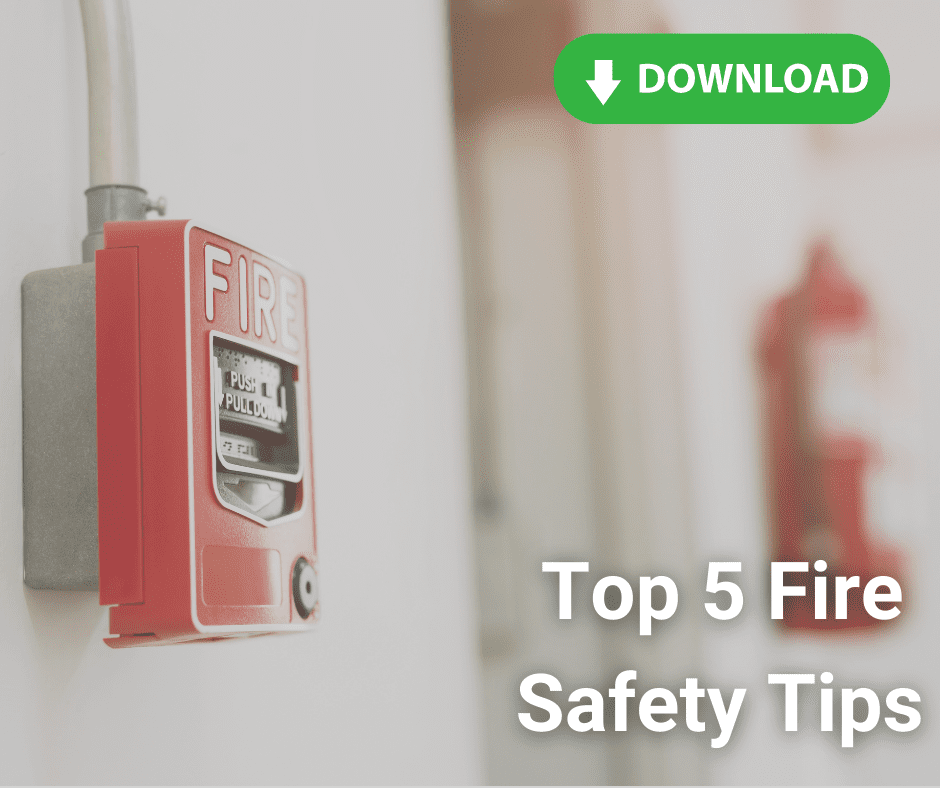 fire safety tips download white text