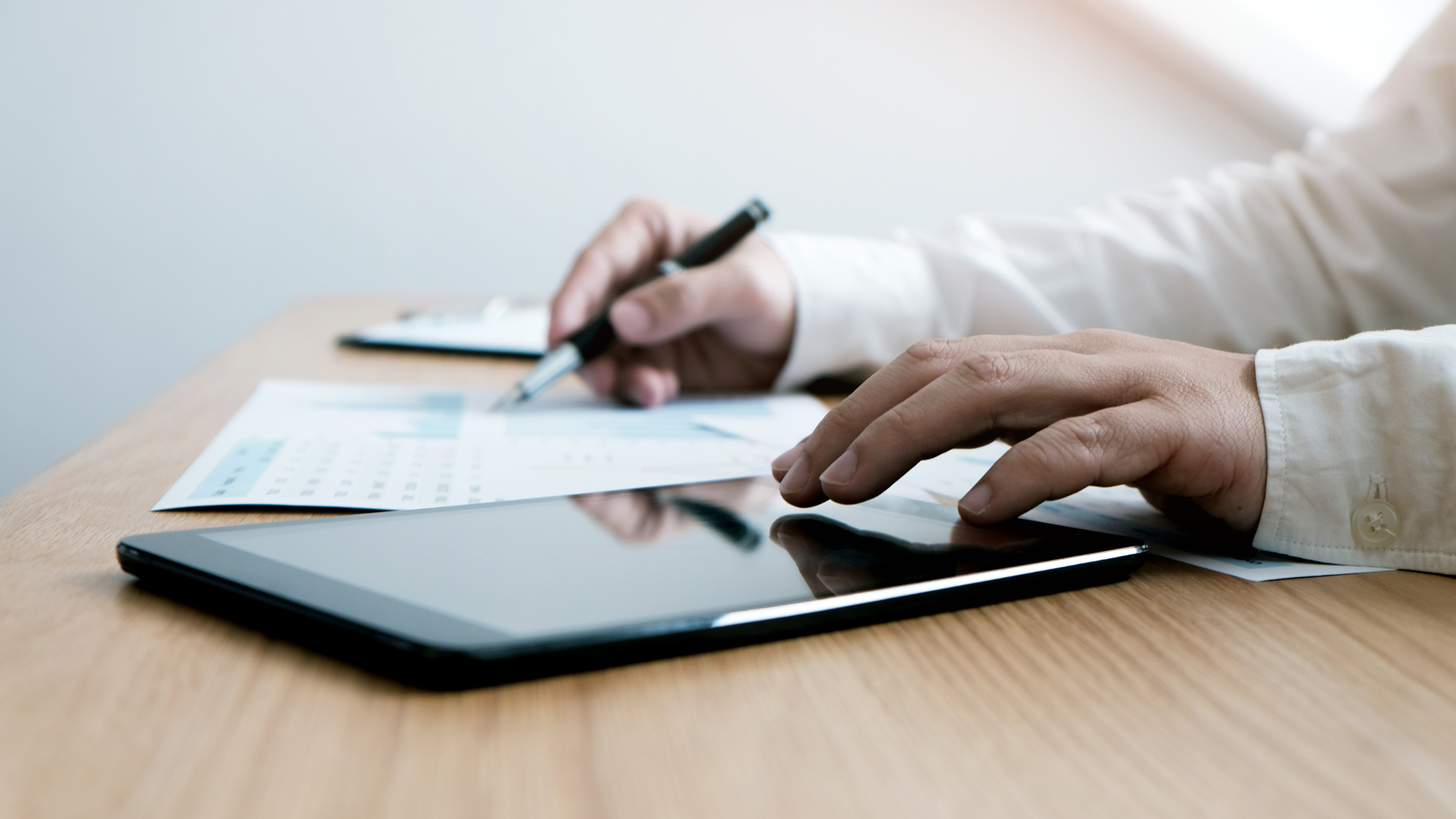A checklist being reviewed during an audit