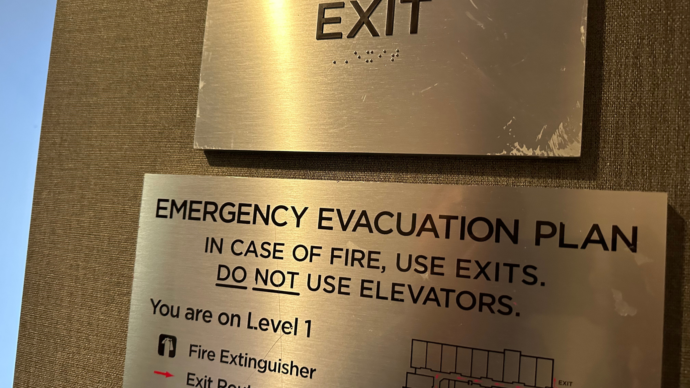 Evacuation Plans on Walls