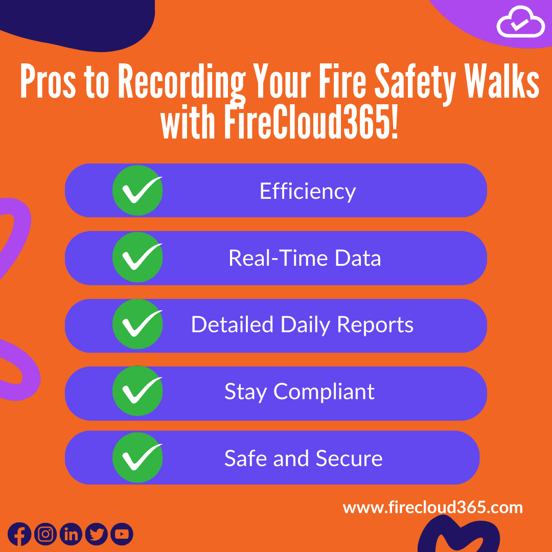 Pros to recording your fire safety walk with firecloud365
