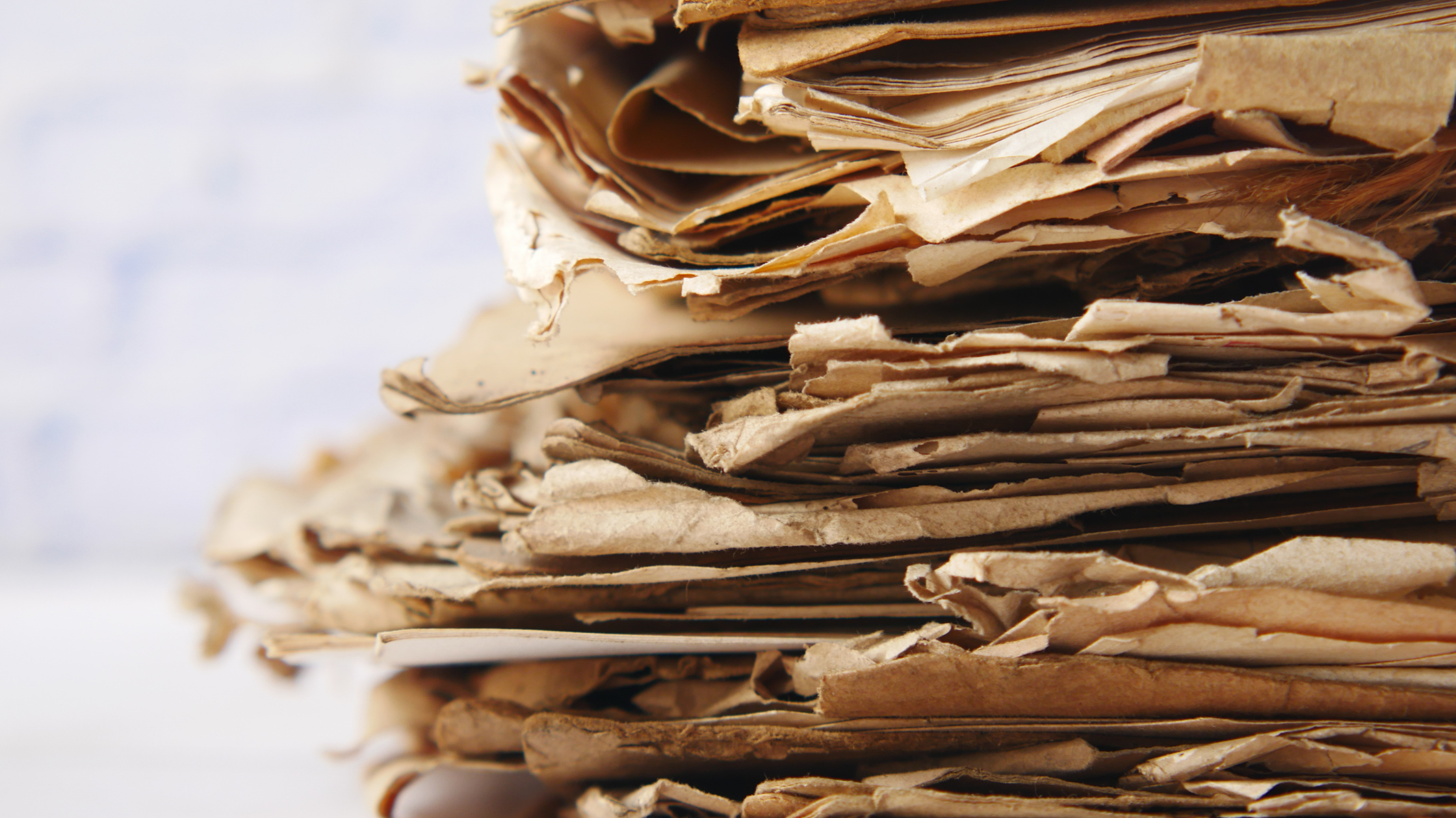 stack of old logbooks